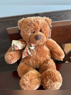 GUND Plush Brown Teddy Bear with Bow - Patches